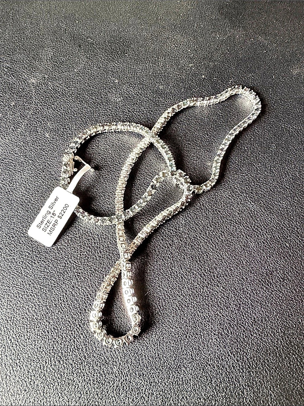 Swarovski Crystal Necklace Silver NWT